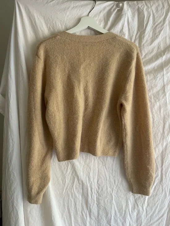 & Other Stories Alpaca Blend V-Neck Cardigan Scandi capsule wardrobe chic Size S - Picture 13 of 15